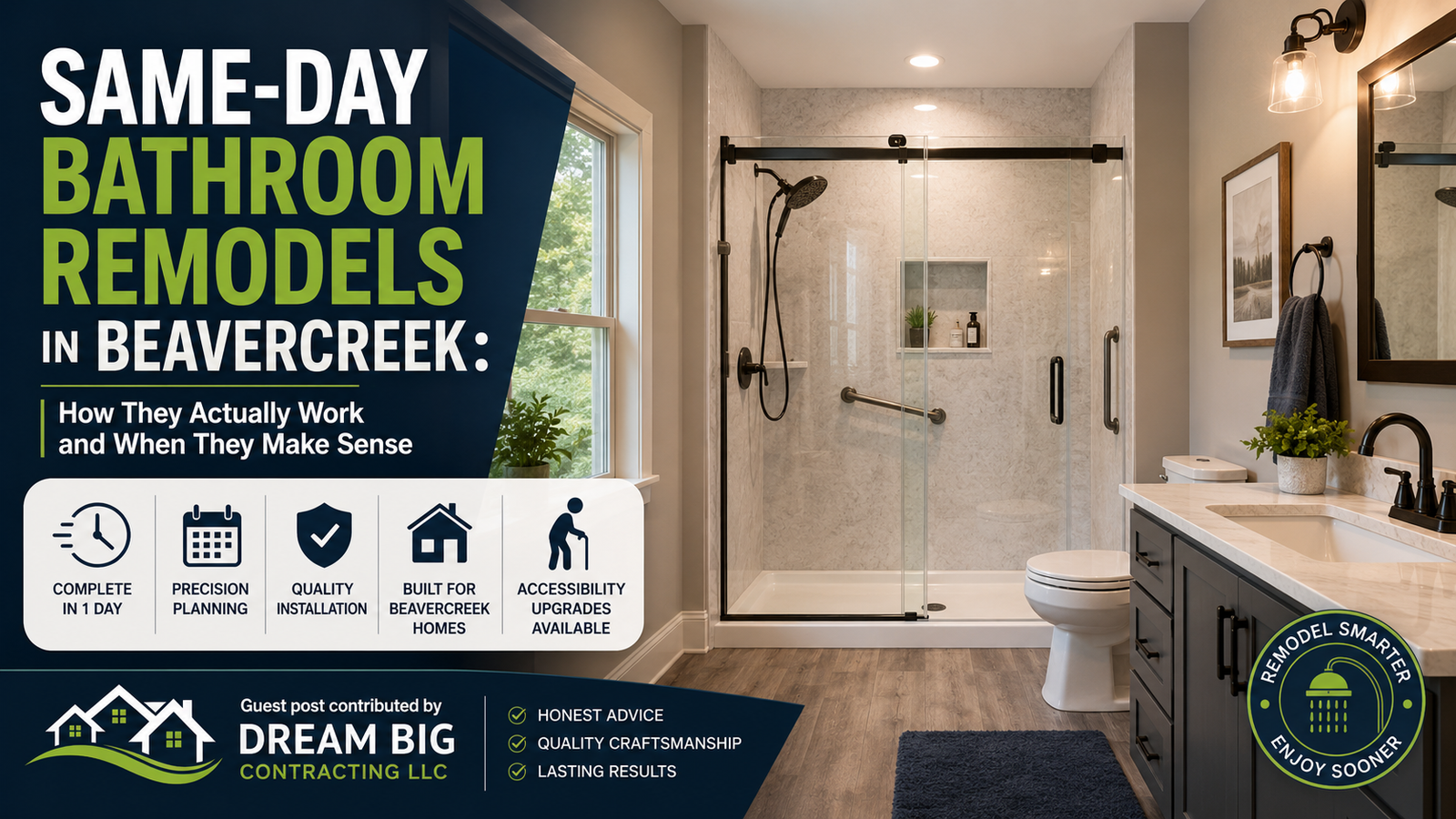 Same-Day Bathroom Remodels in Beavercreek: How They Actually Work and When They Make Sense